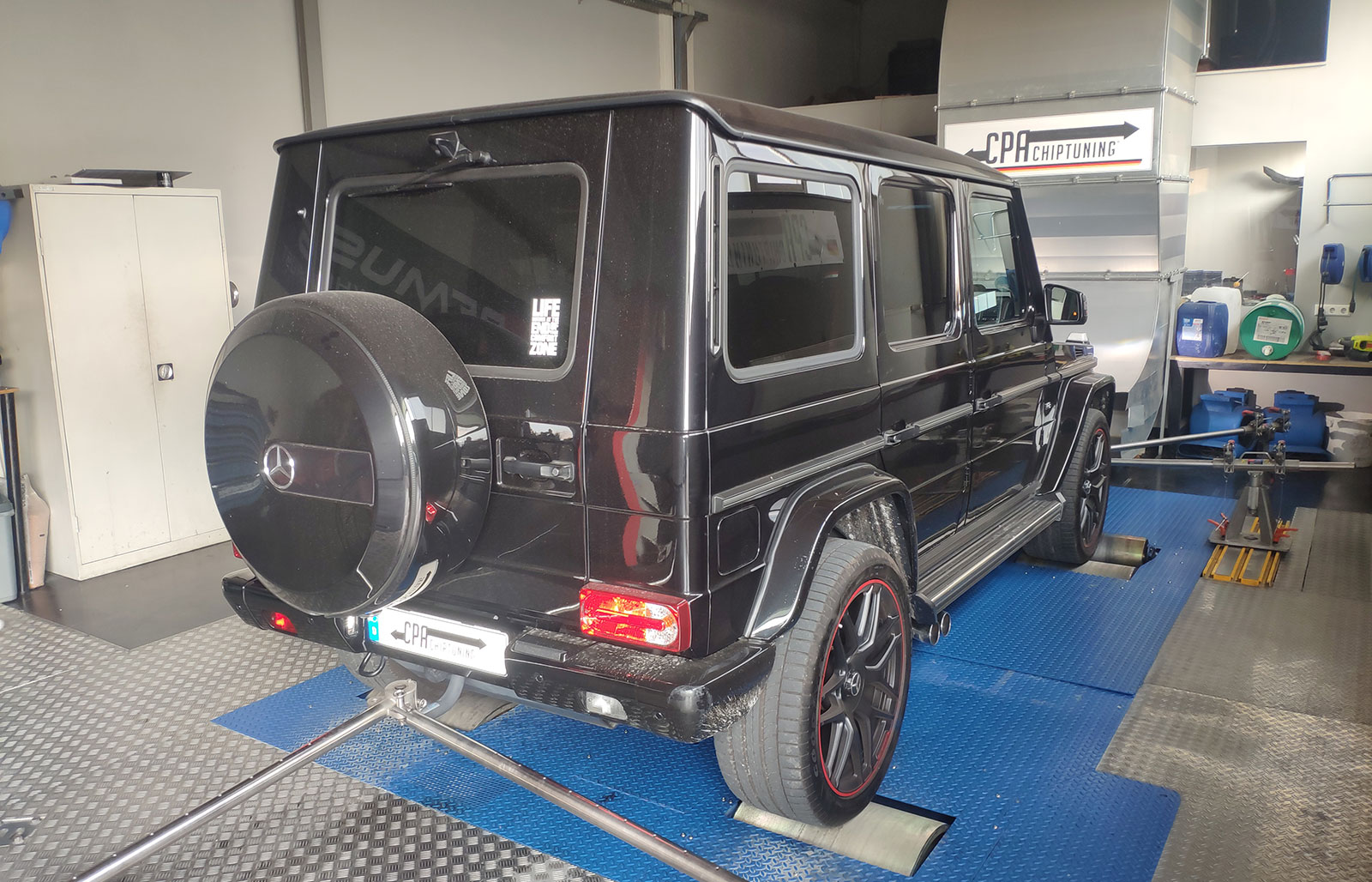 Mercedes G 500 no dinamômetro