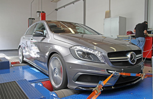 Mercedes A45 AMG no dinamômetro