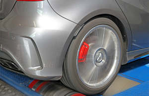 Mercedes A45 AMG no dinamômetro